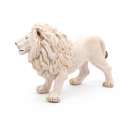 PAPO Wild Animal Kingdom White Lion Toy Figure, White (50074)