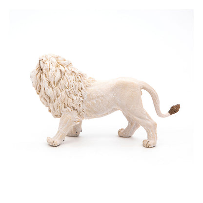 PAPO Wild Animal Kingdom White Lion Toy Figure, White (50074)