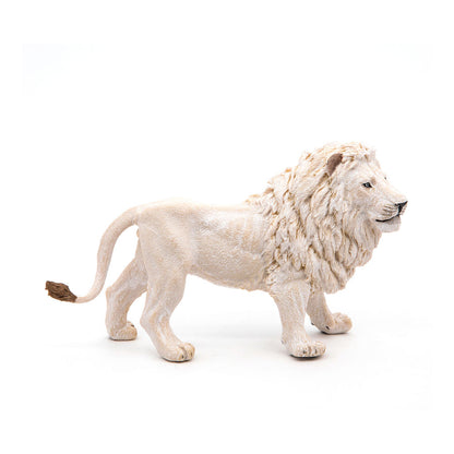 PAPO Wild Animal Kingdom White Lion Toy Figure, White (50074)
