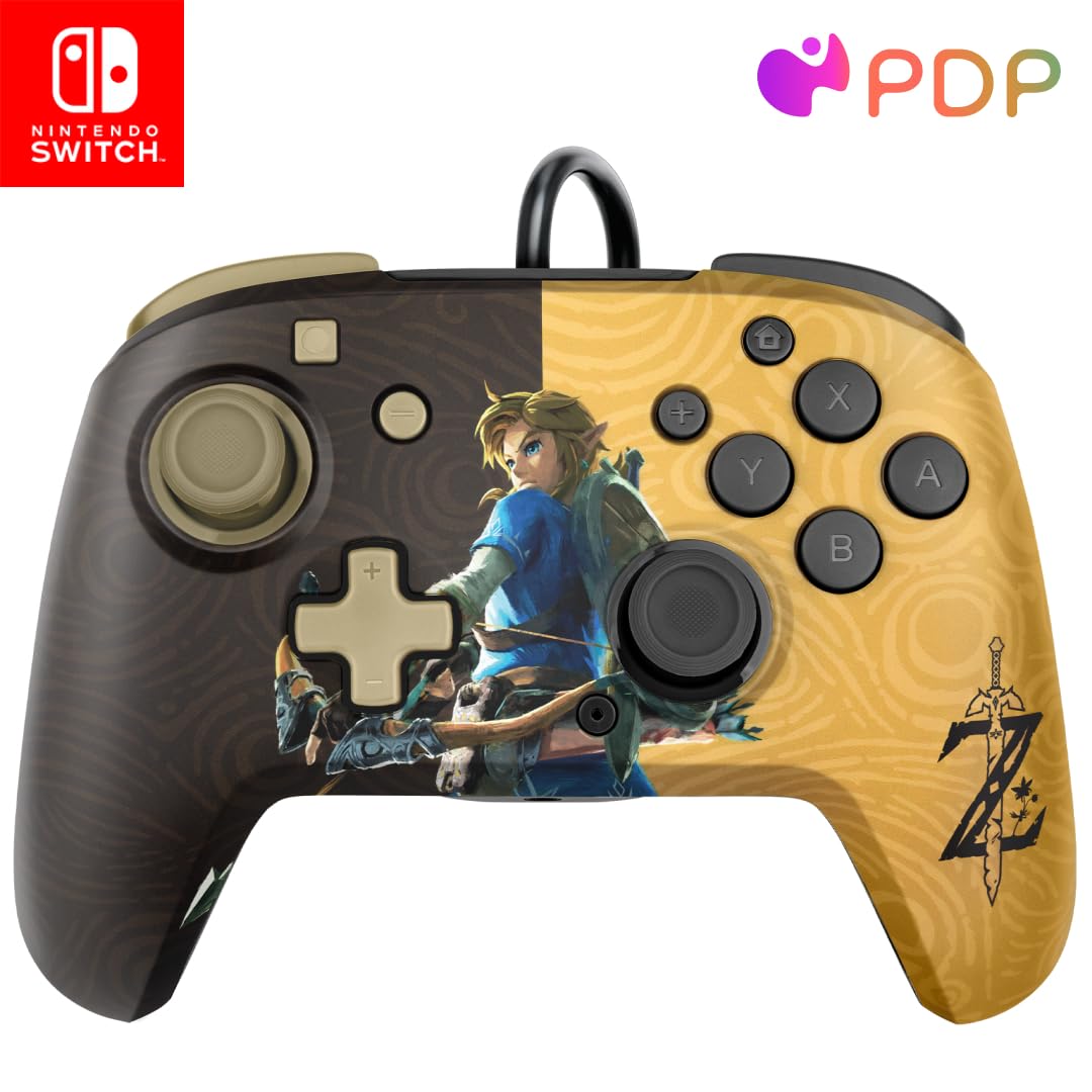 PDP Nintendo Switch Faceoff Deluxe+ Controller Audio Cablato Zelda - Nintendo Switch