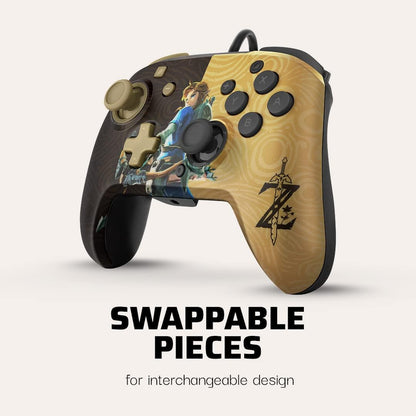 PDP Nintendo Switch Faceoff Deluxe+ Controller Audio Cablato Zelda - Nintendo Switch