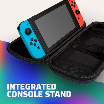 PDP Gaming Officially Licensed Switch Slim Deluxe Travel Case - Zelda Breath of the WIld - Semi-Hardshell - Console Stand - Protective PU Leather - Holds 14 Games - Works with Switch OLED and Lite Lin