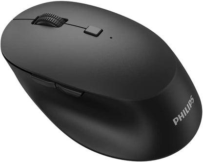 PHILIPS SPK7607B/00 Wireless Mouse, 2.4GHz+BT3.0+BT5.0 - Black