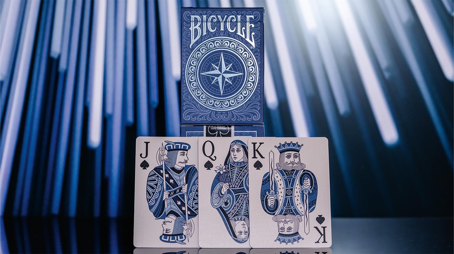 Bicycle Odyssey Playing Cards, 1 Deck, Air Cushion Finish, Professional, Superb Handling & Durability, Black,blue