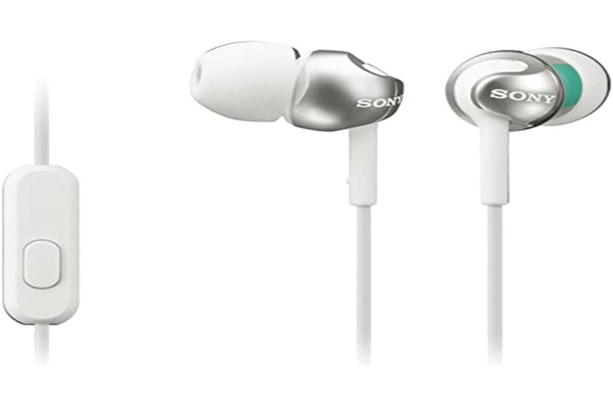 Sony MDREX110APW.CE7 Deep Bass Earphones with Smartphone Control and Mic
