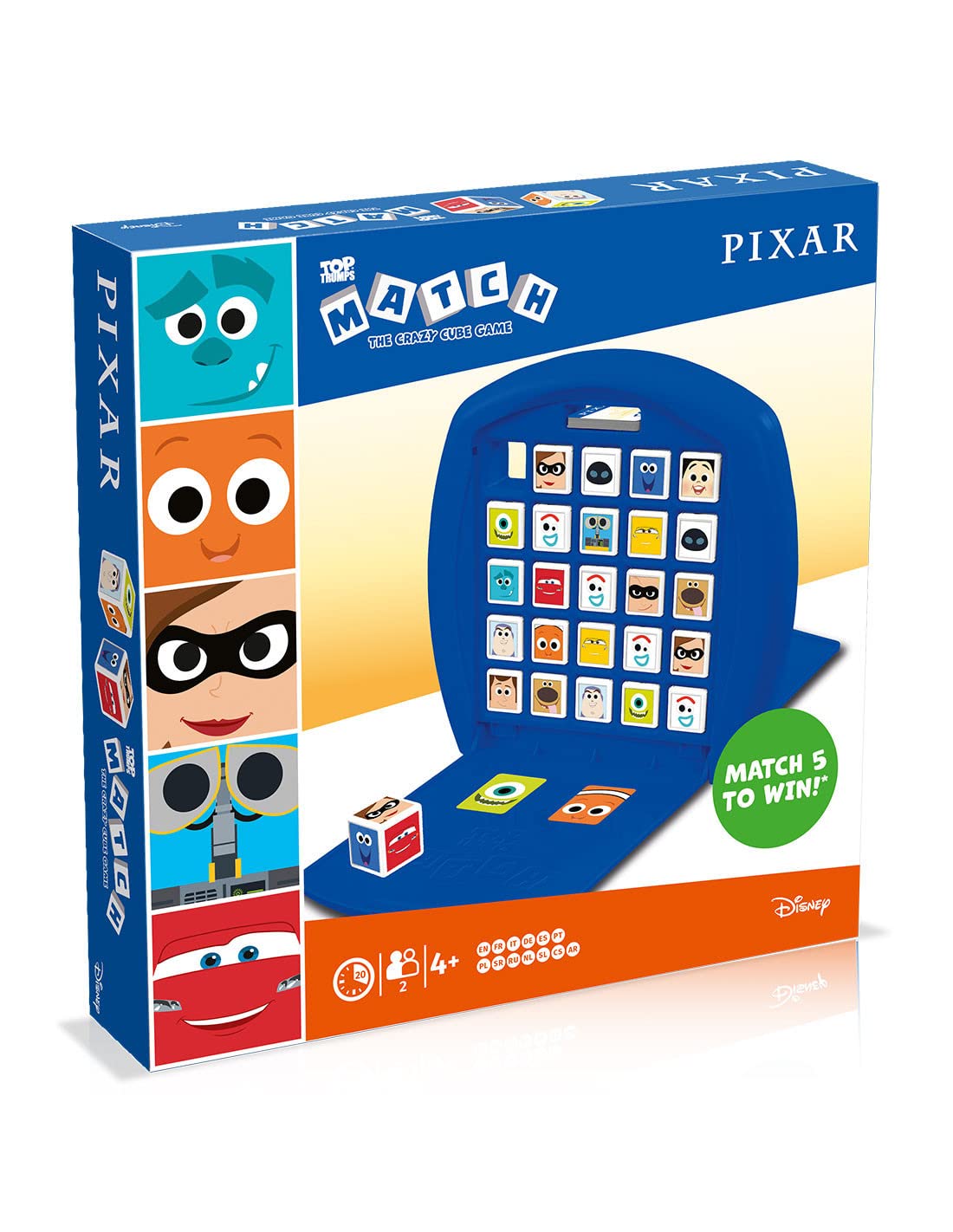 Top Trumps Match - The Crazy Cube Game - Pixar Movie Characters Blue