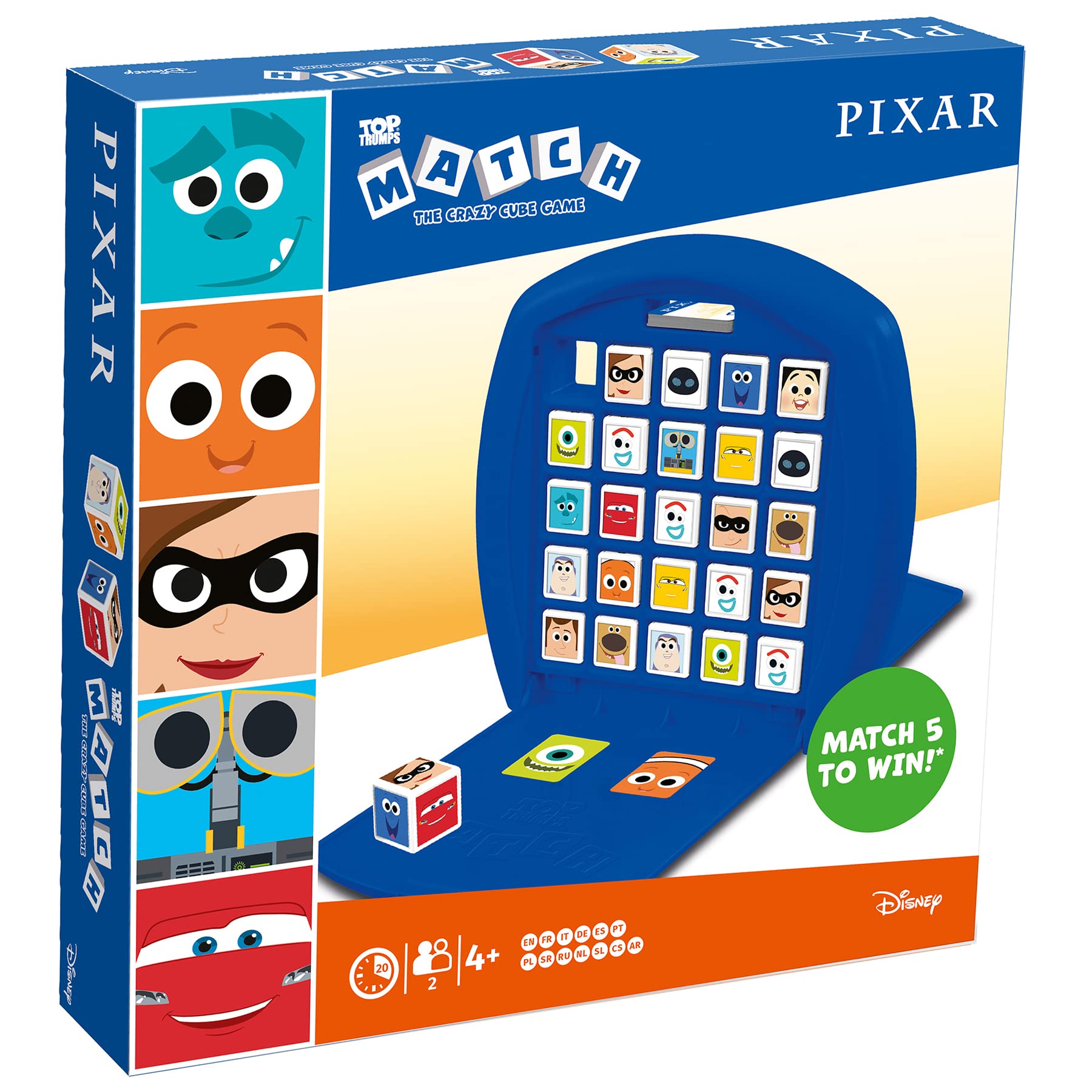 Top Trumps Match - The Crazy Cube Game - Pixar Movie Characters Blue