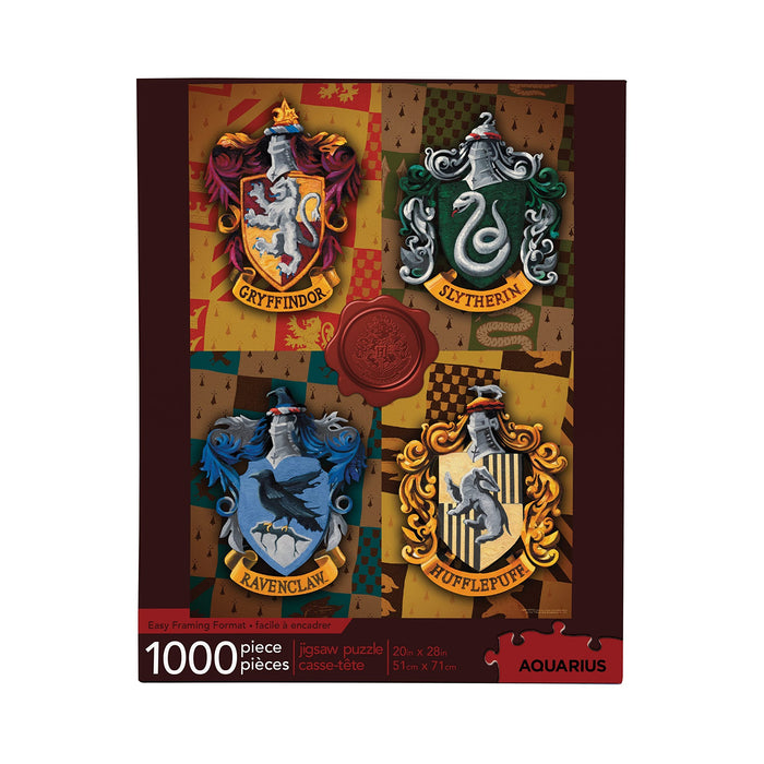 HARRY POTTER Puzzle House Crests (1000, Multicolor, Talla única (NMR Distribution 65303