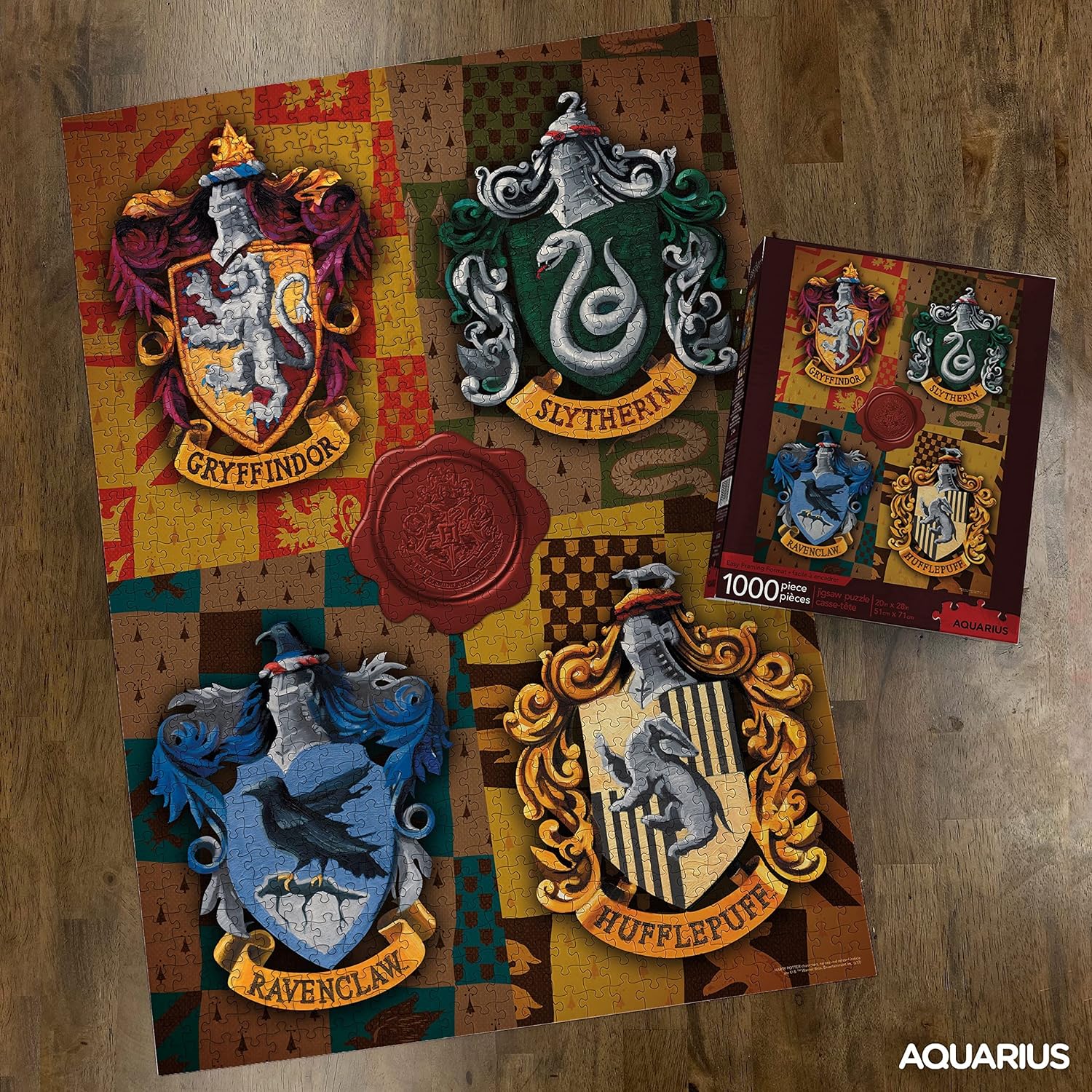 HARRY POTTER Puzzle House Crests (1000, Multicolor, Talla única (NMR Distribution 65303