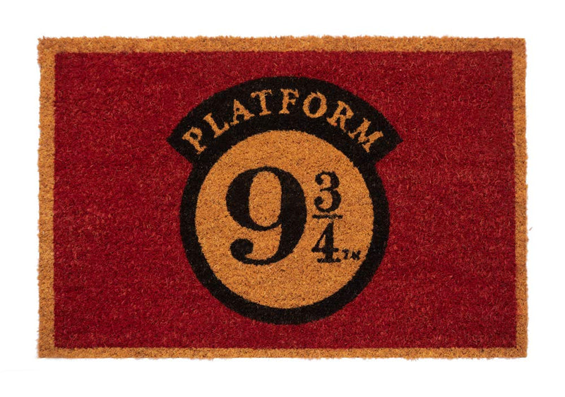 Grupo Erik Official Harry Potter Platform 9¾ Door Mat - 15.7 x 23.6 Inches/40 x 60 cm, Coconut Coir, Eco Friendly 100 Percent, Indoor and Outdoor Door Mat, Harry Potter Gifts, Platform 9 3/4 Sign