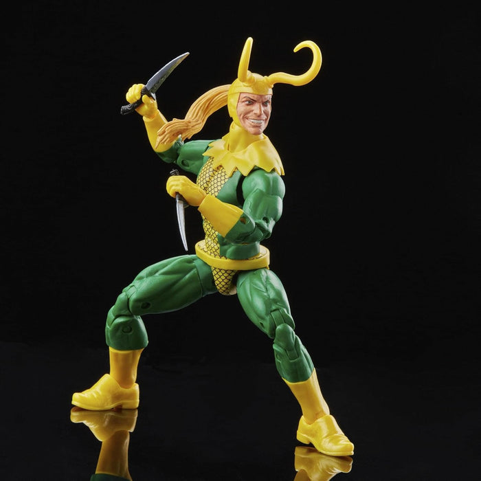 Marvel Hasbro Legends Series - Figura de Loki de 15 cm - En Embalaje Retro, con 3 Accesorios (F5883