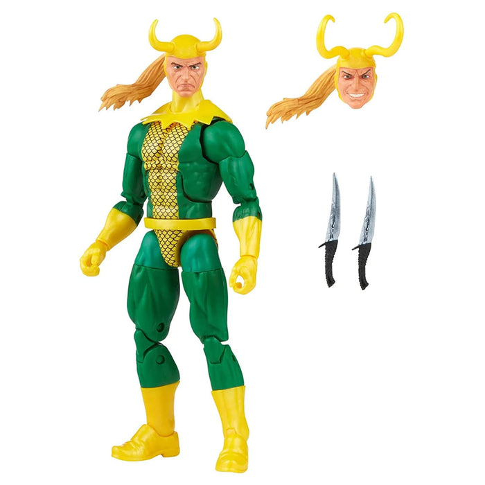 Marvel Hasbro Legends Series - Figura de Loki de 15 cm - En Embalaje Retro, con 3 Accesorios (F5883