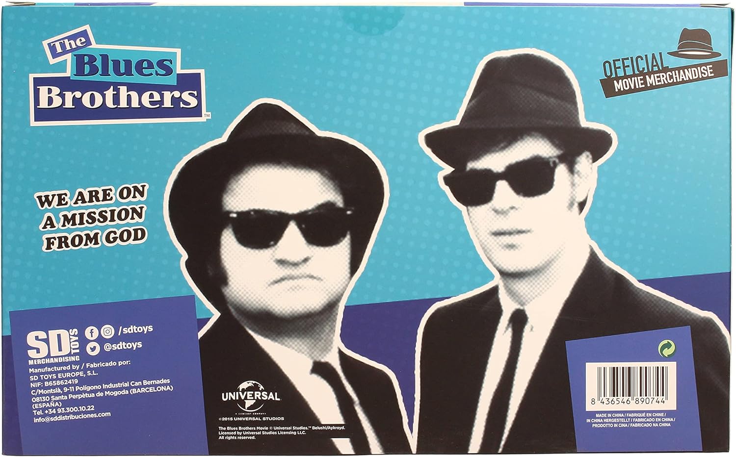 The Blues Brothers Figura, Multicolor, 17 cm (SD Toys SDTUNI89074
