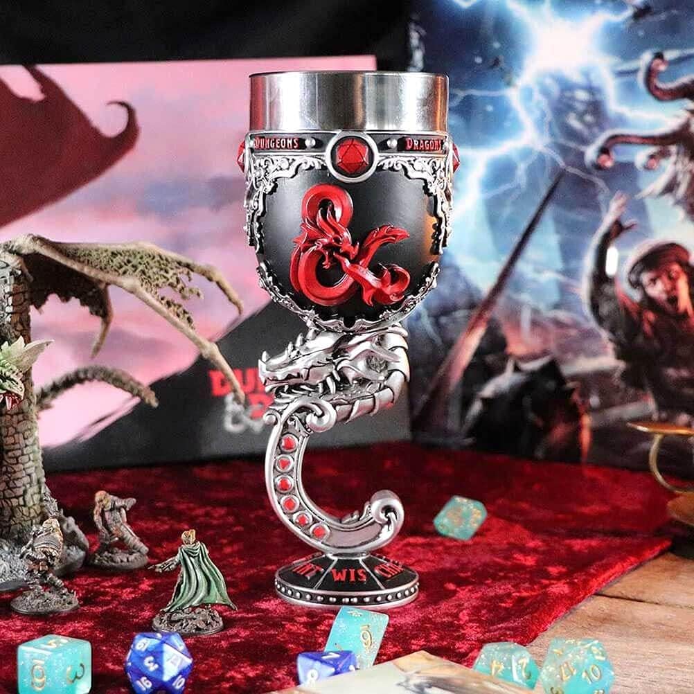 Nemesis Now Dungeons & Dragons Fantasy Role Play Die D20 Goblet, Resin, Black, 1 Count (Pack of 1
