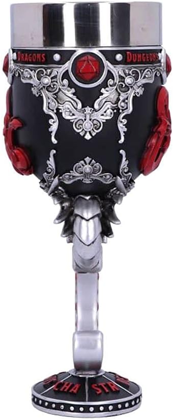Nemesis Now Dungeons & Dragons Fantasy Role Play Die D20 Goblet, Resin, Black, 1 Count (Pack of 1
