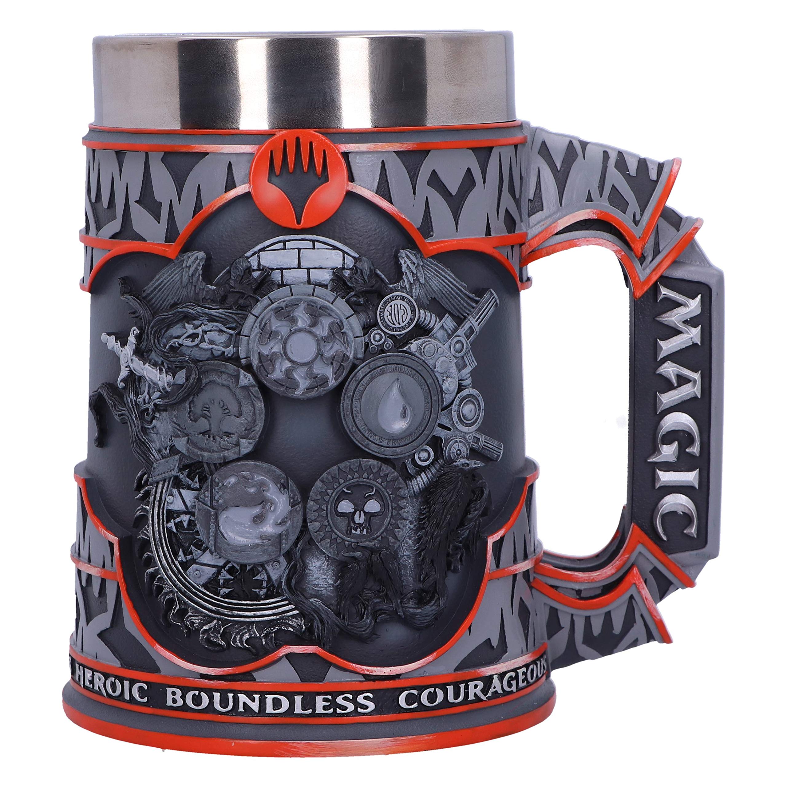 Nemesis Now Magic The Gathering Five Colour Wheel Tankard, Resin, Grey, 1 Count (Pack of 1