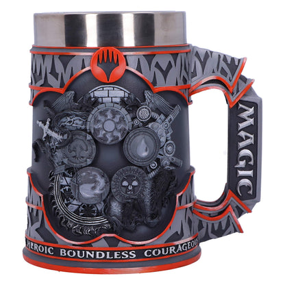 Nemesis Now Magic The Gathering Five Colour Wheel Tankard, Resin, Grey, 1 Count (Pack of 1