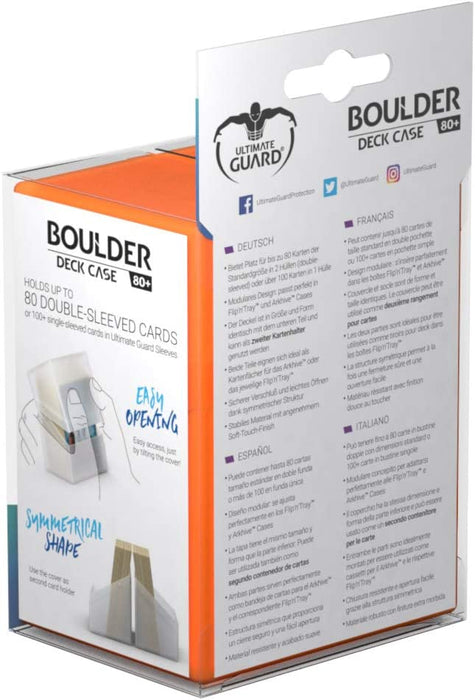 Ultimate Guard UGD010845 Boulder 80+ Deck Case, Poppy Topaz, Standard Size