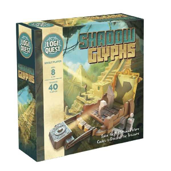 Asmodee Editions, Logiquest: Shadow Glyph, Board Game, Ages 8+, 1 Players, 20 Minutes Playing Time Multicolor ASMLQSHA01EN