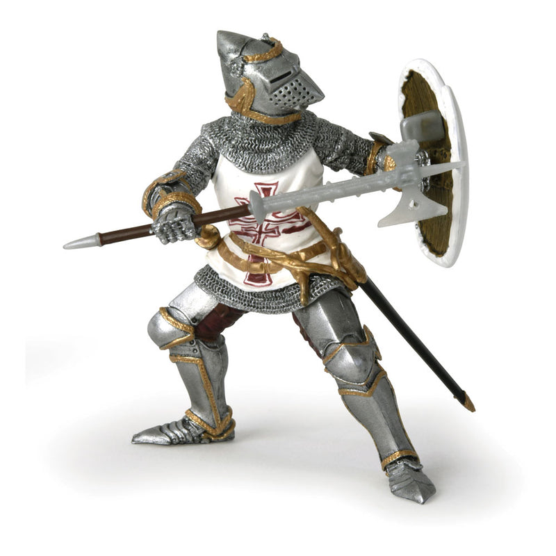 PAPO Fantasy World Germanic Knight Toy Figure, Silver/White (39947)