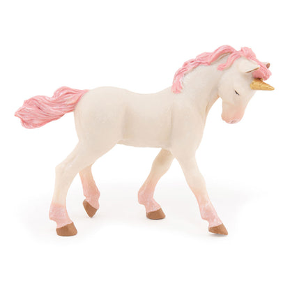 PAPO The Enchanted World Young Unicorn Toy Figure, White/Pink (39078)