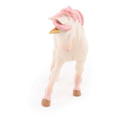 PAPO The Enchanted World Young Unicorn Toy Figure, White/Pink (39078)