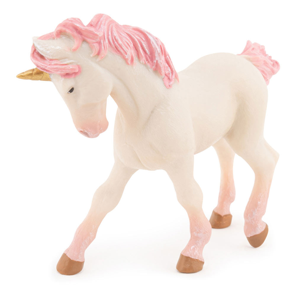 PAPO The Enchanted World Young Unicorn Toy Figure, White/Pink (39078)