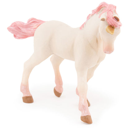 PAPO The Enchanted World Young Unicorn Toy Figure, White/Pink (39078)