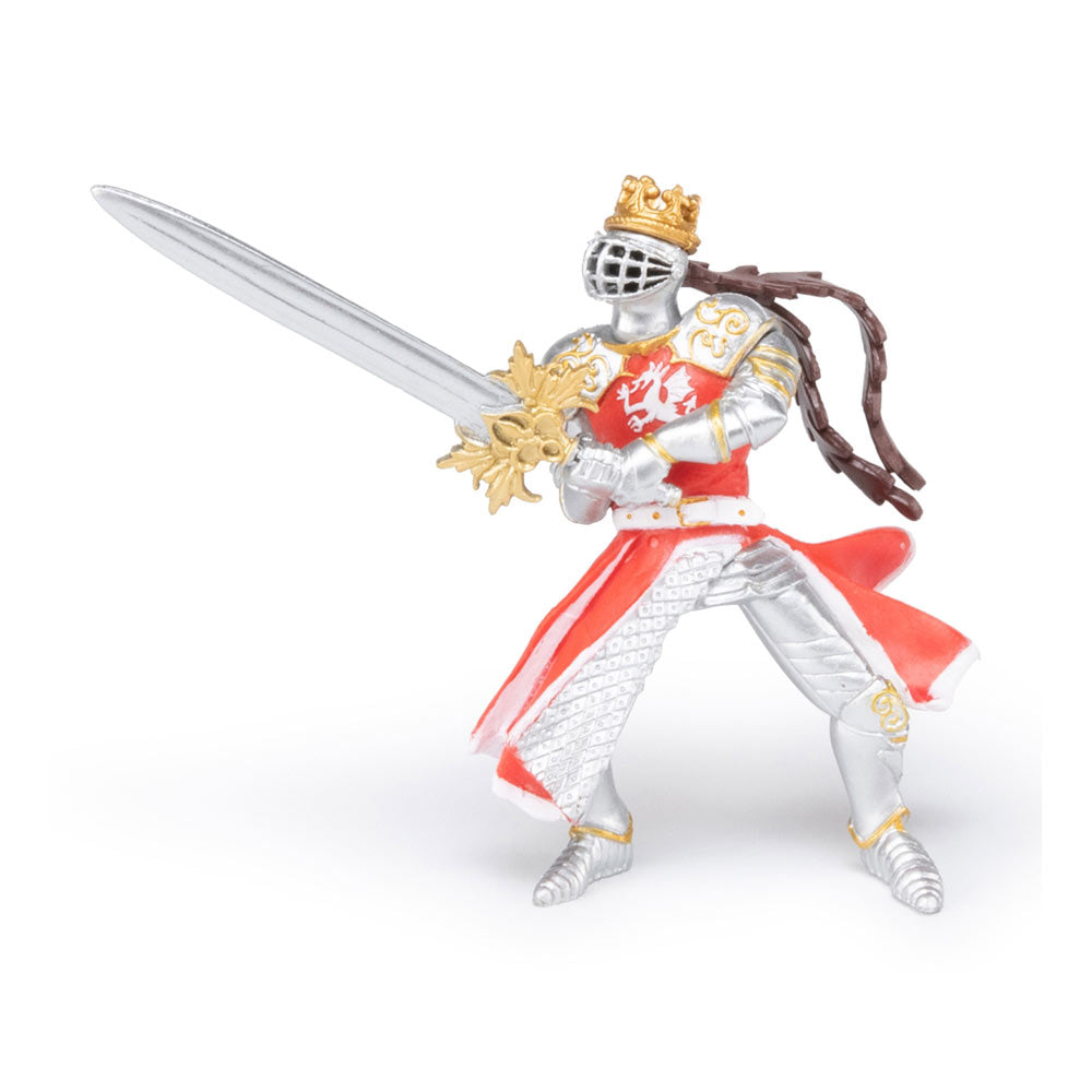Papo (39797 Dragon King with Sword Figura, Multicolor, Color Plata-Rojo-Oro