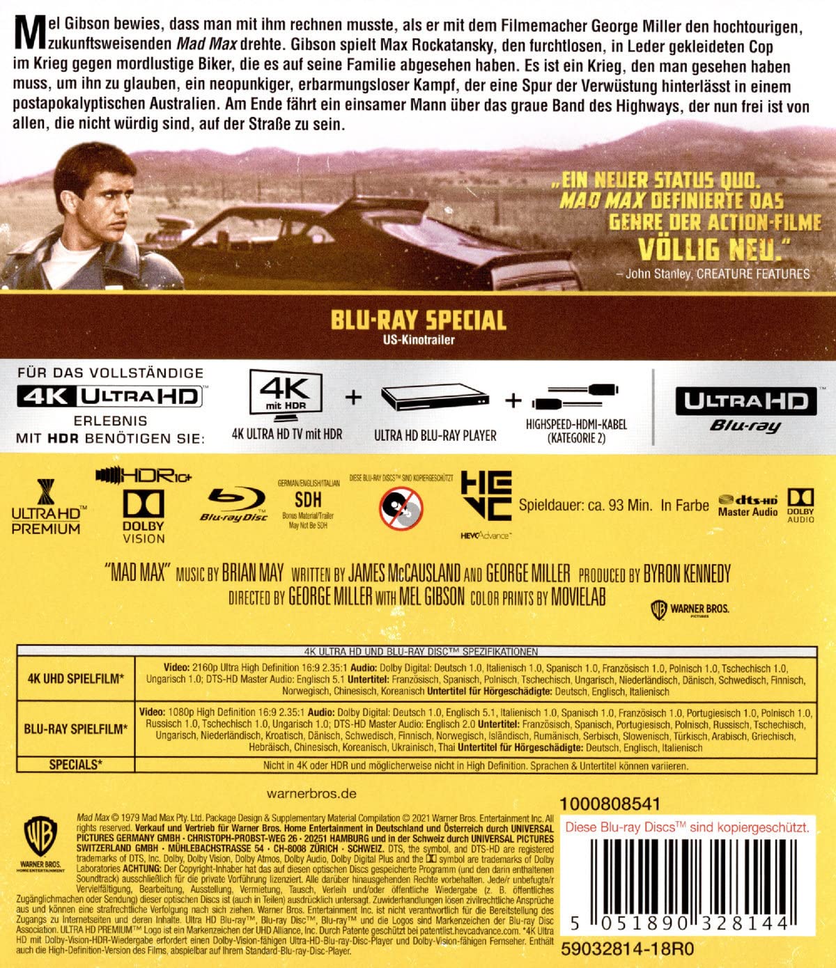 Mad Max (4K Ultra-HD) (+ Blu-ray 2D)