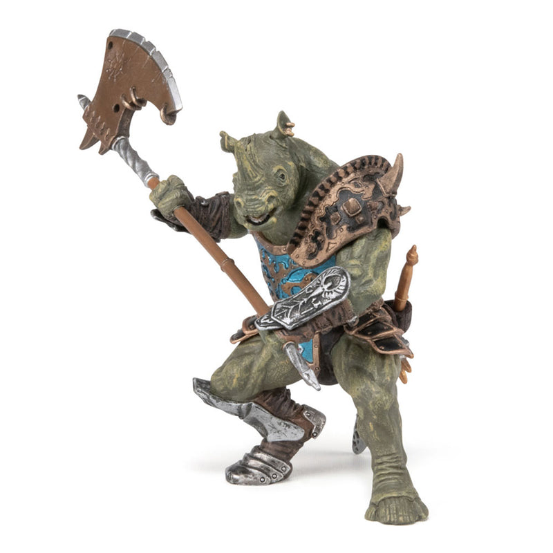 Papo-38946 Papo Rhino Man o Caballero sin Rostro, Color verde - azul (2038946