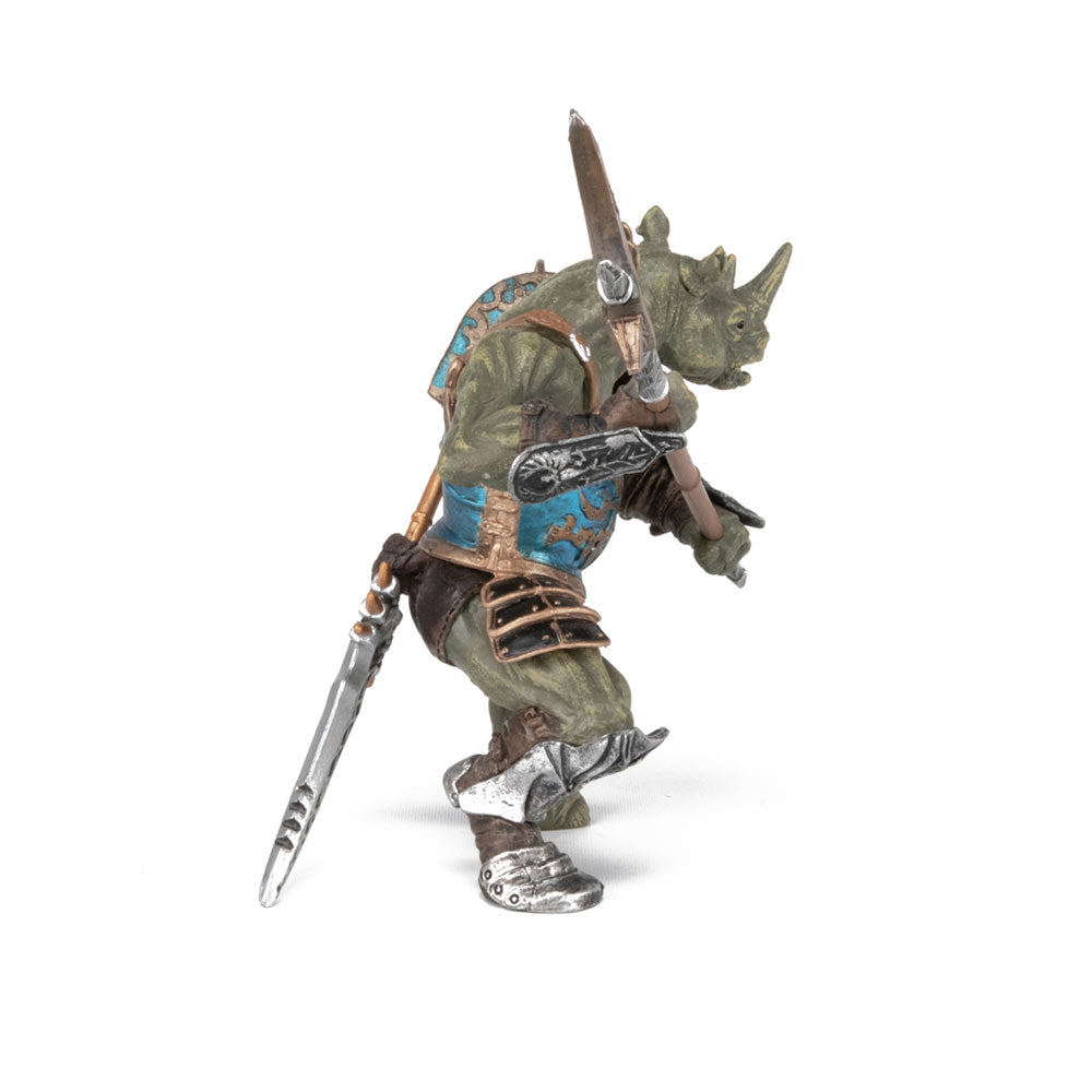 Papo-38946 Papo Rhino Man o Caballero sin Rostro, Color verde - azul (2038946