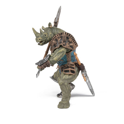 Papo-38946 Papo Rhino Man o Caballero sin Rostro, Color verde - azul (2038946
