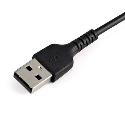 StarTech.com 12inch (30cm) Durable Black USB-A to Lightning Cable - Heavy Duty Rugged Aramid Fiber USB Type A to Lightning Charger/Sync Power Cord - Apple MFi Certified iPad/iPhone 12 (RUSBLTMM30CMB