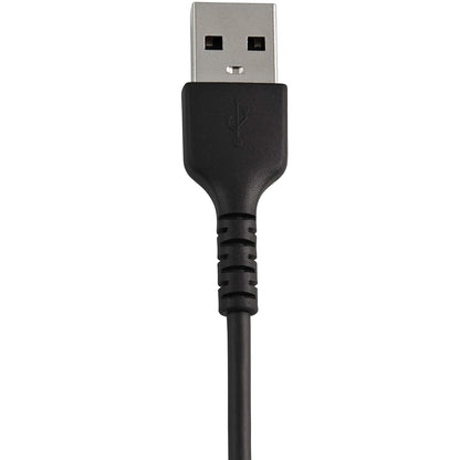 StarTech.com 12inch (30cm) Durable Black USB-A to Lightning Cable - Heavy Duty Rugged Aramid Fiber USB Type A to Lightning Charger/Sync Power Cord - Apple MFi Certified iPad/iPhone 12 (RUSBLTMM30CMB