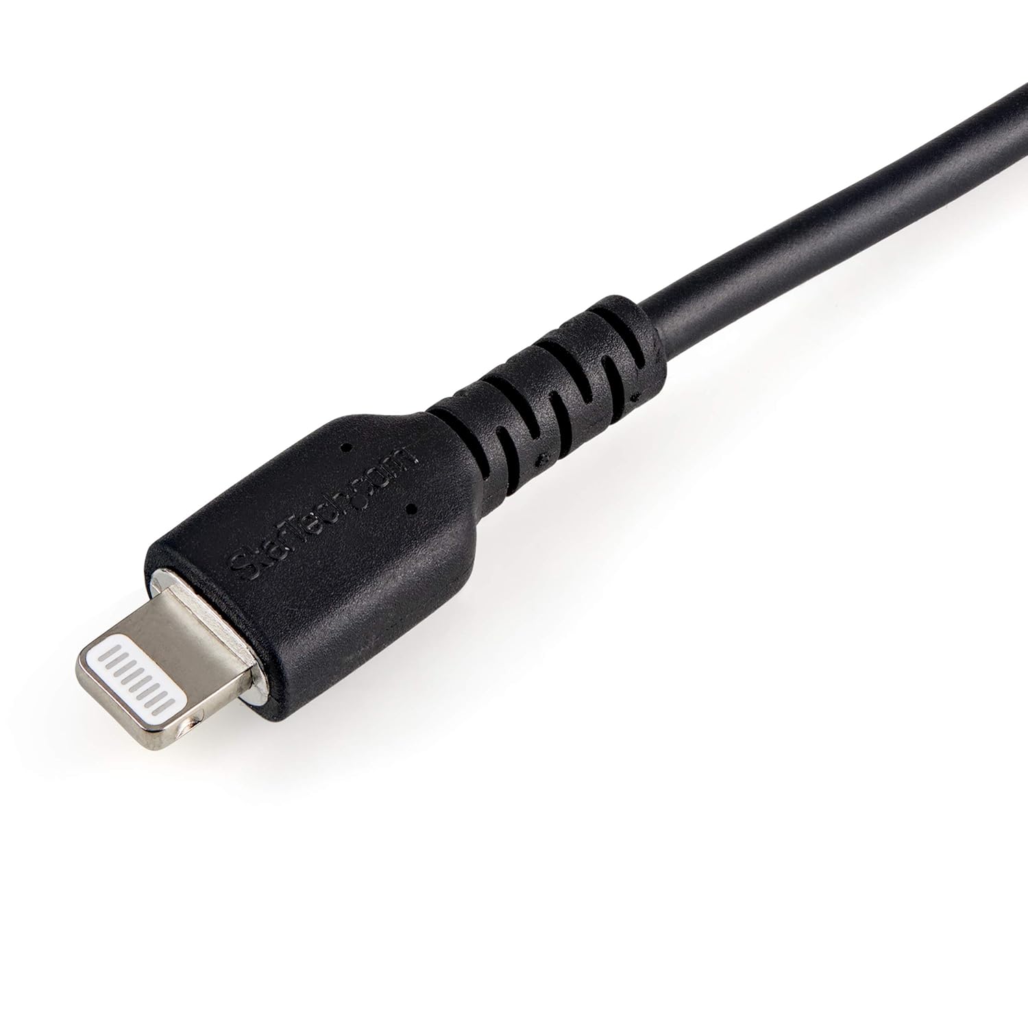 StarTech.com 12inch (30cm) Durable Black USB-A to Lightning Cable - Heavy Duty Rugged Aramid Fiber USB Type A to Lightning Charger/Sync Power Cord - Apple MFi Certified iPad/iPhone 12 (RUSBLTMM30CMB
