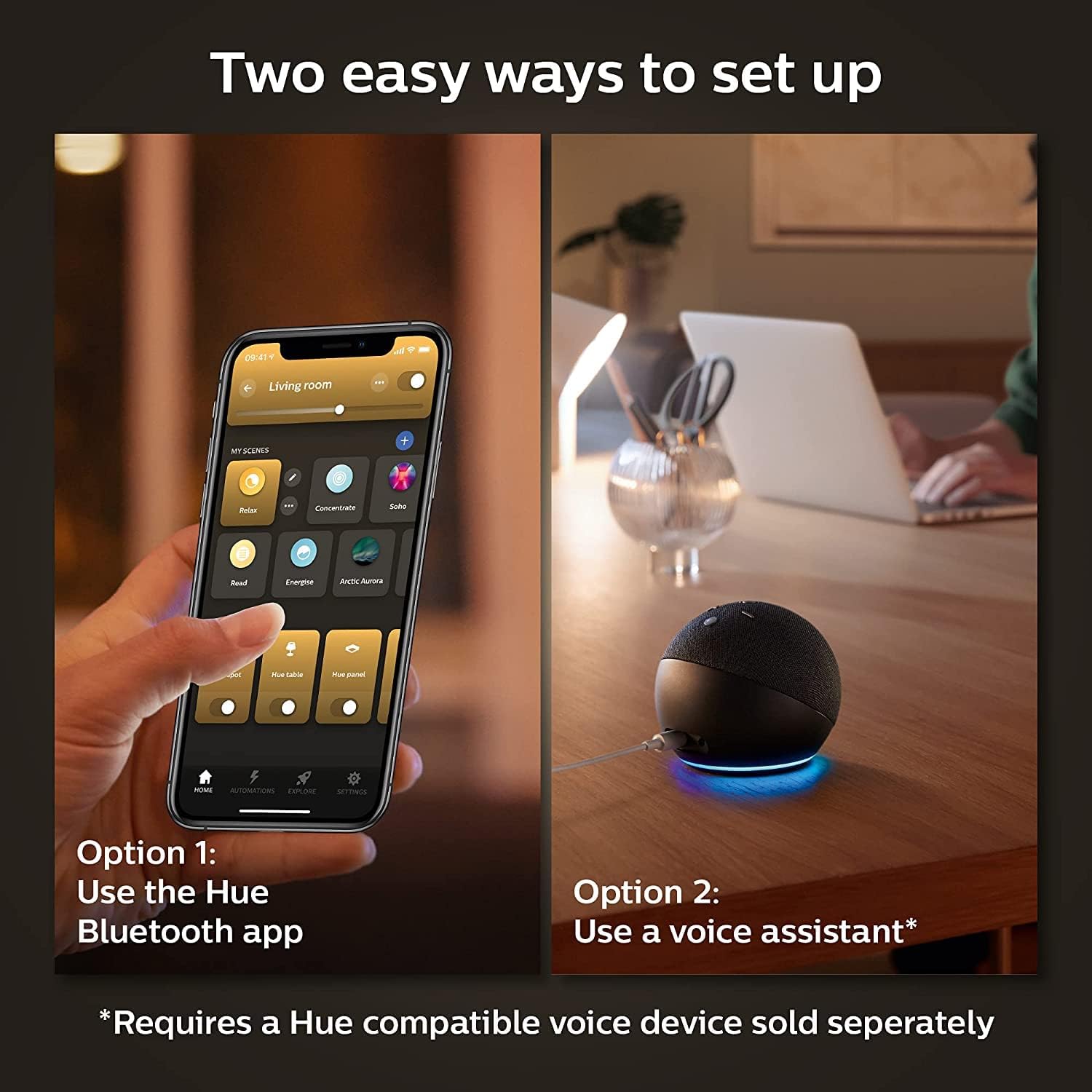 Philips Hue White - Led Light Bulb - Shape: A67 - E27 - 15.5 W (Equivalent 100 W) - Class F - Soft White Light - 2700 K