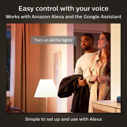 Philips Hue White - Led Light Bulb - Shape: A67 - E27 - 15.5 W (Equivalent 100 W) - Class F - Soft White Light - 2700 K