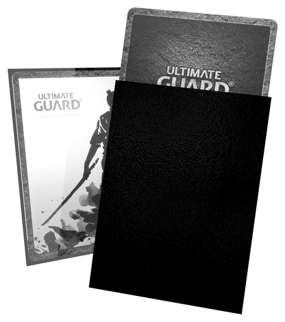 Ultimate Guard Katana Card Sleeves, 100 Standard Size TCG Sleeves, 66 x 91mm, Black Back, Tournament Sleeves, No PVC & Acid-Free, High Clarity Standard Black