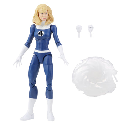 Marvel Hasbro Legends Series Retro Fantastic Four Marvel's Invisible Woman 6-inch Action Figure Toy, Includes 3 Accessories, Black