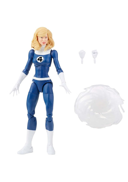Marvel Hasbro Legends Series Retro Fantastic Four Marvel's Invisible Woman 6-inch Action Figure Toy, Includes 3 Accessories, Black