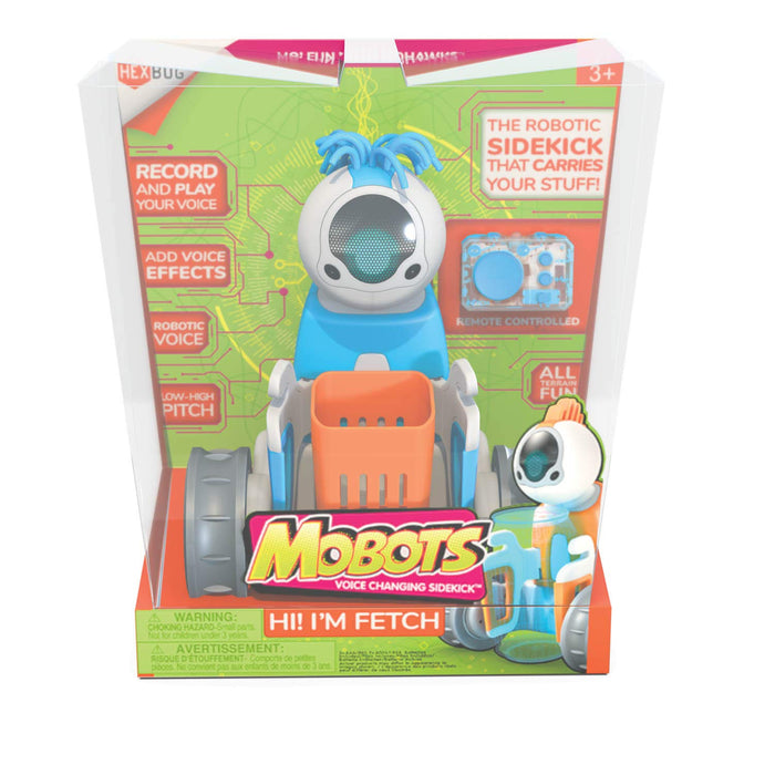 HEXBUG MoBots Fetch - RC Record and Talking Robot Kit with Motor Lights and Sound - Smart Interactive Educational Toys - Ages 3+ - Batteries Included 431-6846 Single