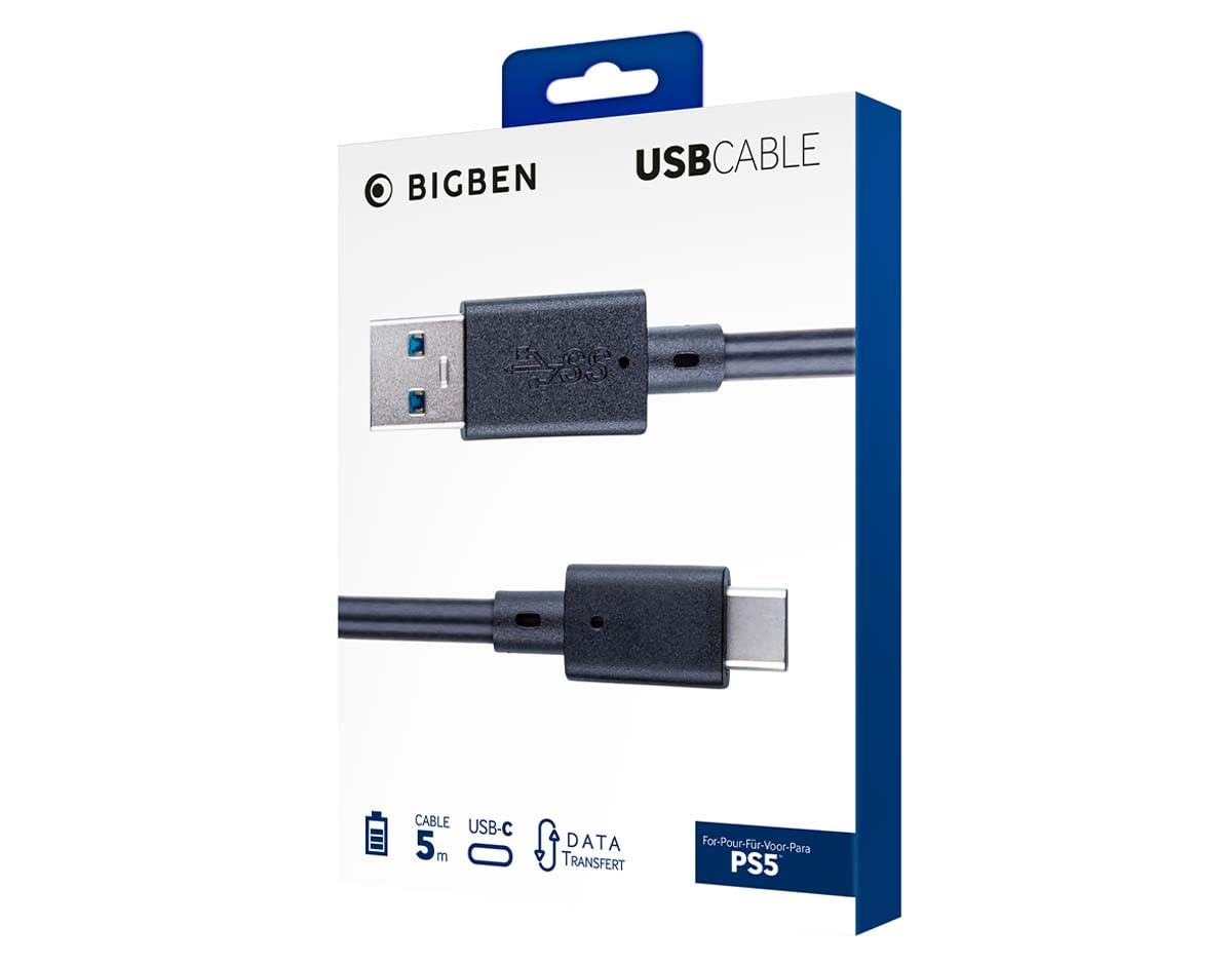 Charging and Data Transfer USB Cable 5M (BigBen) - Playstation 5