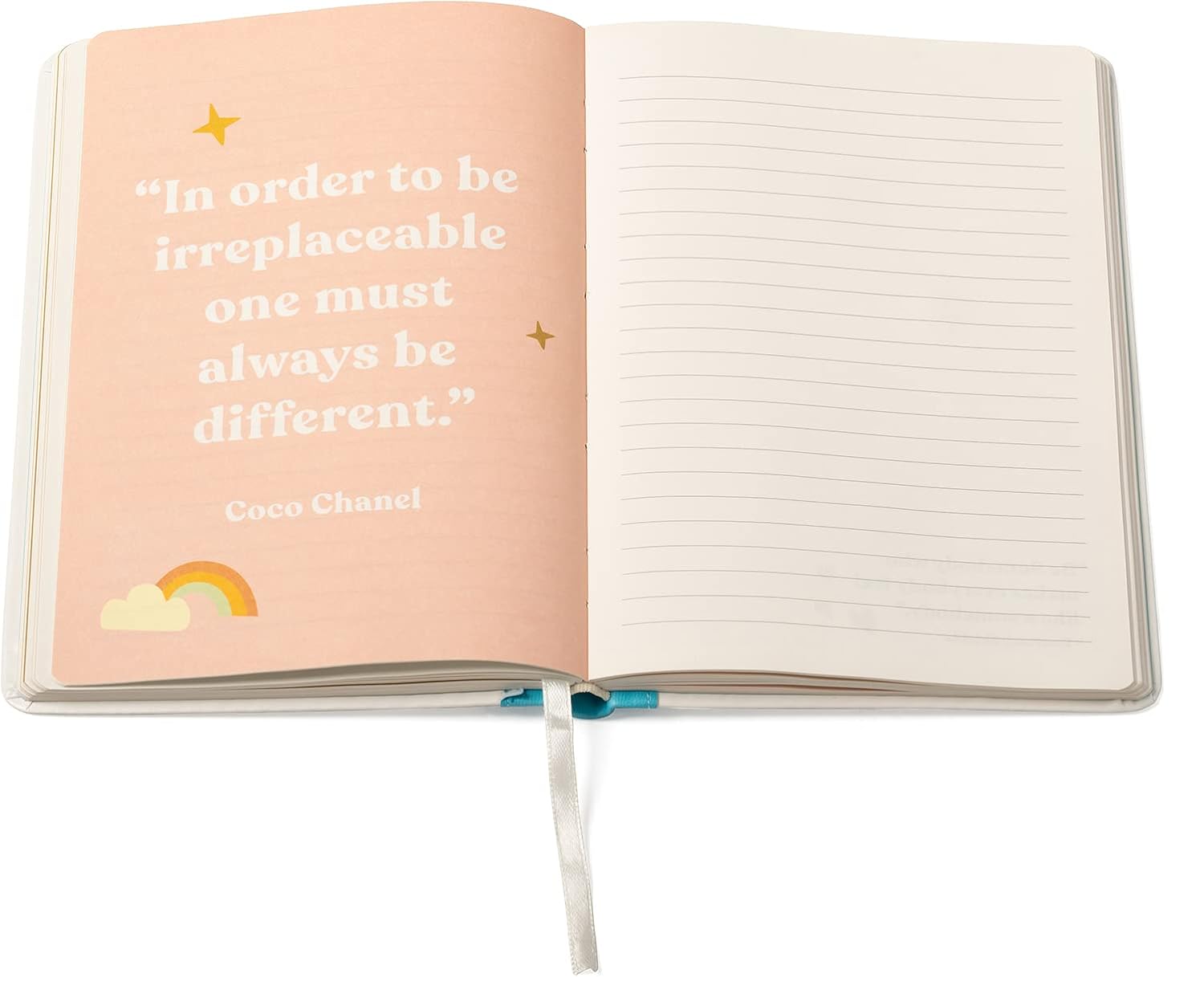 Eccolo “Celebrate Differences” Inspirational Guided Lined Journal Notebook, Hardcover, Banded A5 Journal with Quotes and Ruled Pages, Ribbon Bookmark. 256 Pages Inspirational Notebook
