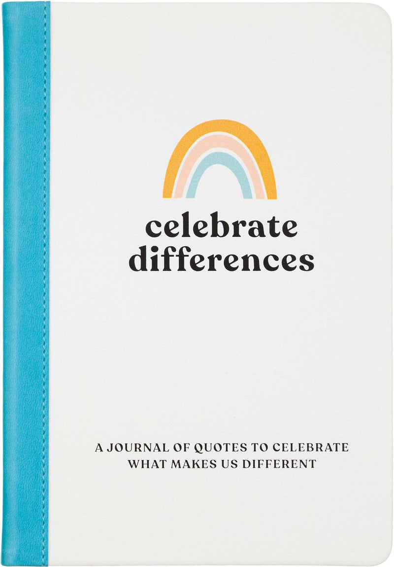 Eccolo “Celebrate Differences” Inspirational Guided Lined Journal Notebook, Hardcover, Banded A5 Journal with Quotes and Ruled Pages, Ribbon Bookmark. 256 Pages Inspirational Notebook