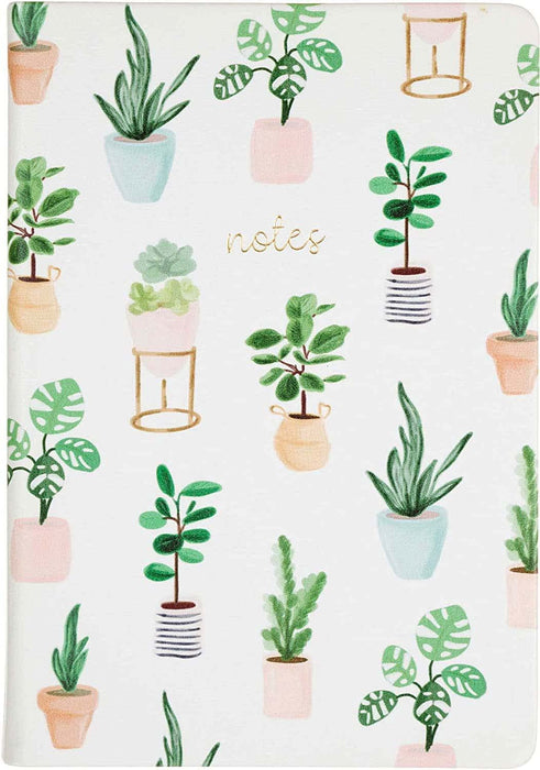 Eccolo Lined Journal Notebook, Flexi-Cover, Succulent Notes, 256 Ruled Pages, 5.75x8.25 inches