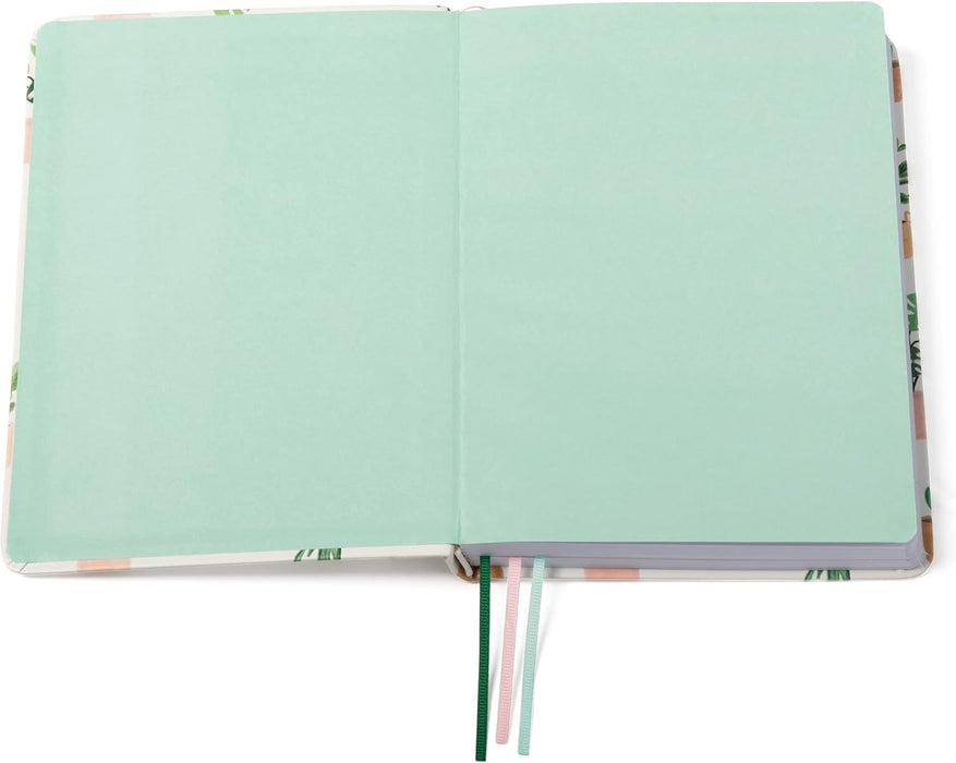 Eccolo Lined Journal Notebook, Flexi-Cover, Succulent Notes, 256 Ruled Pages, 5.75x8.25 inches