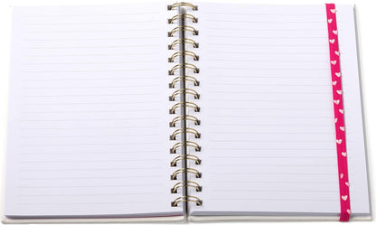 Eccolo World Traveler Dayna Lee Collection Wirebound Hard Cover Lined Journal Notebook, 200 Pages, Acid-Free Lined Sheets, Elastic Band Closure, You are The Sunshine, M
