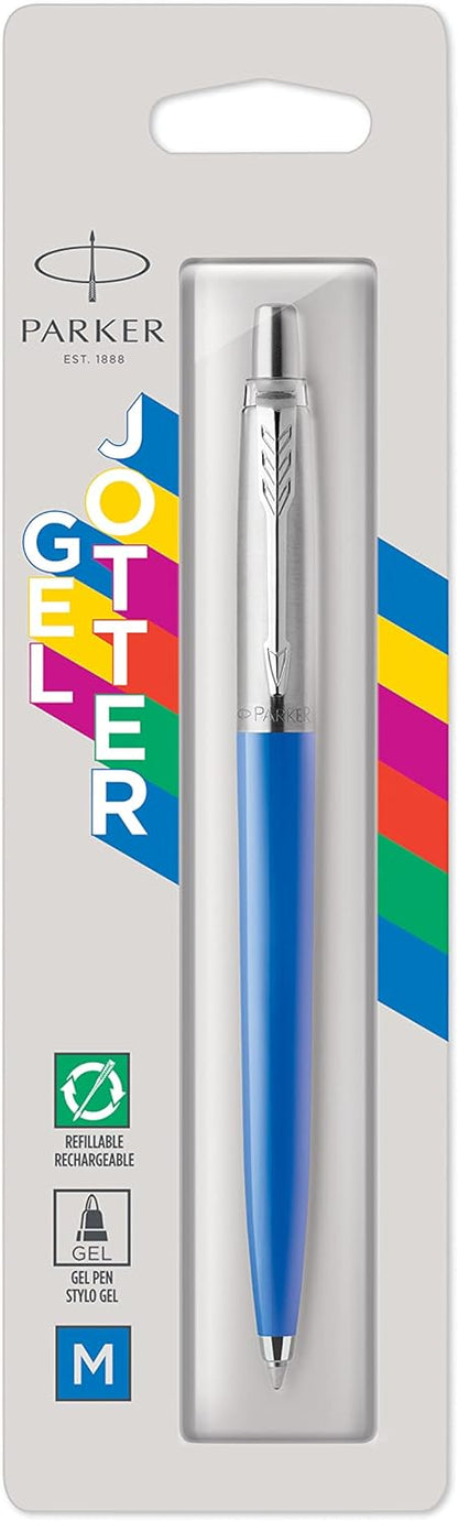 Parker Jotter Originals Gel Pen |Classic Blue Finish | Medium Point (0.7 mm) | Blue Ink Classic Blue 1 Count (Pack of 1) Gel pen Blister