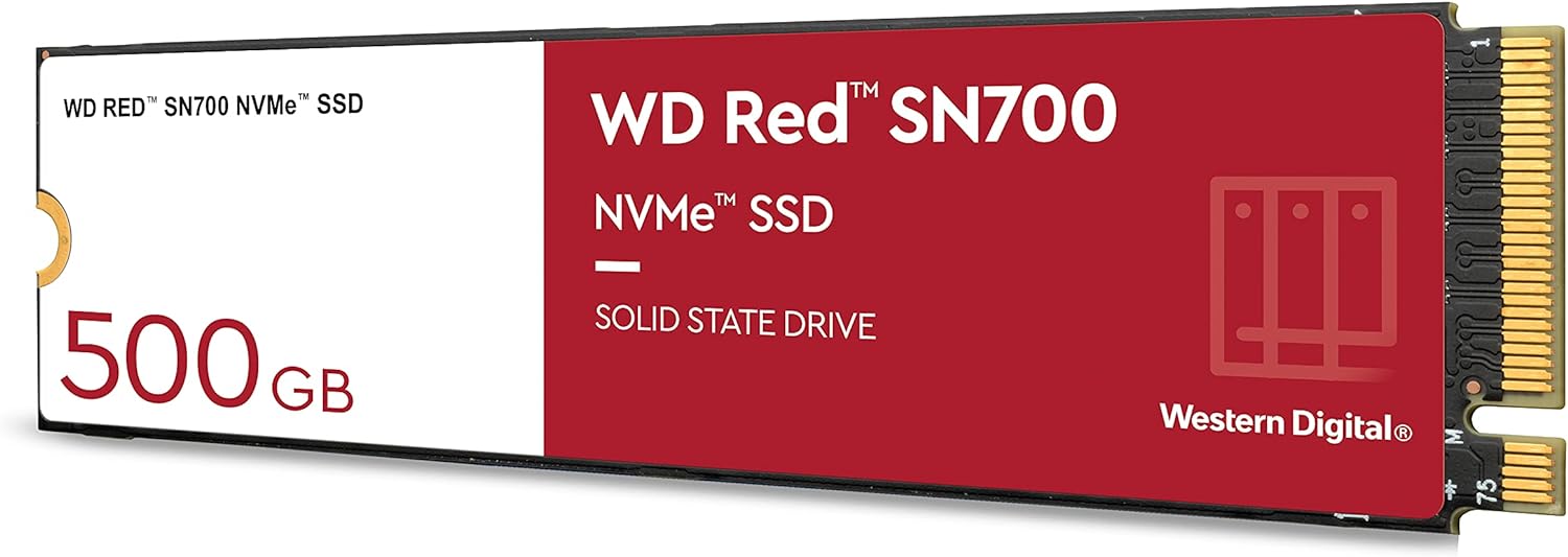 WD Red SN700 500GB NVMe SSD for NAS devices, with robust system responsiveness and exceptional I/O performance